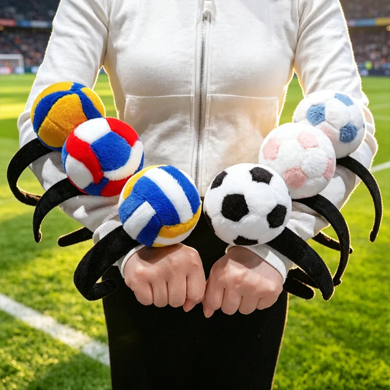 Sporty Plush Soccer Ball Headband - Image 4