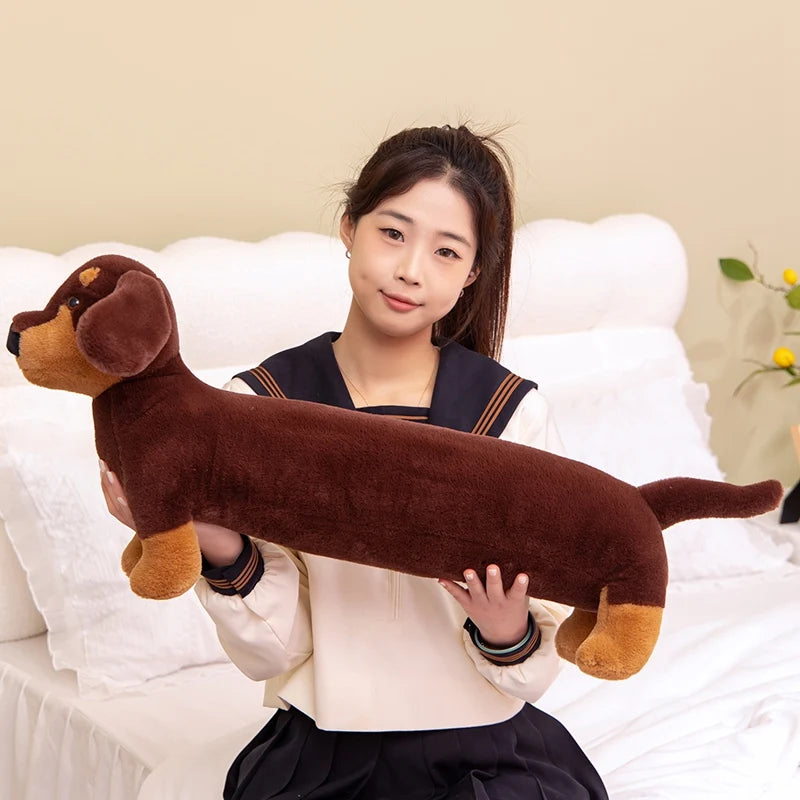 Soft Long Brown Dachshund Plush Toy - Image 6
