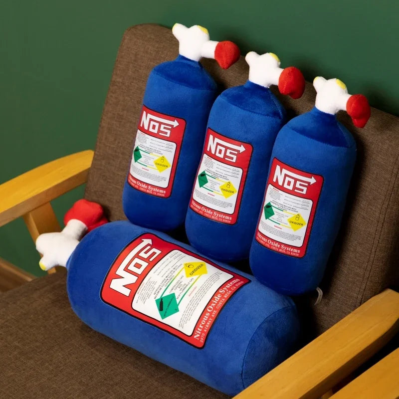 Iconic NOS Bottle Royal Blue Plush Pillow - Image 3