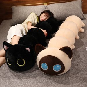 Long Black Cat Plush Body Pillow