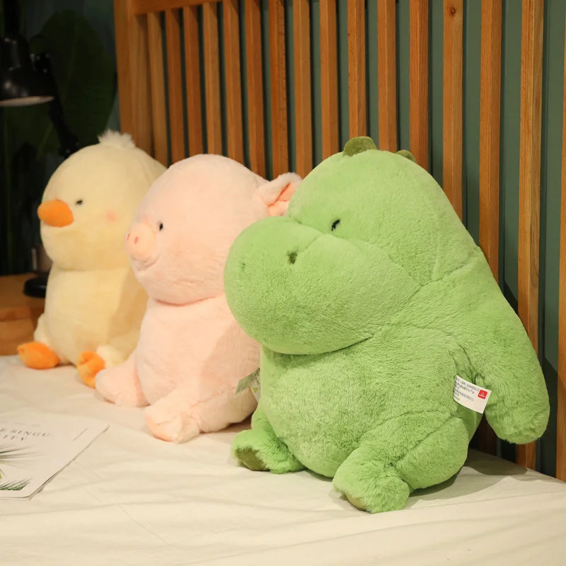 Cute Light Grey Sitting Plush Elephant - Image 5