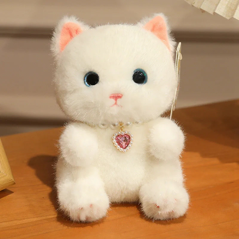 Adorable Cat Plush Toys with Glitter Heart Collar - Image 11