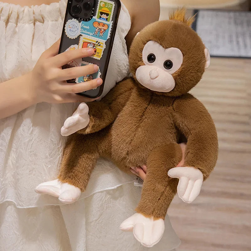 Large Brown Monkey Plush Toy - Image 5