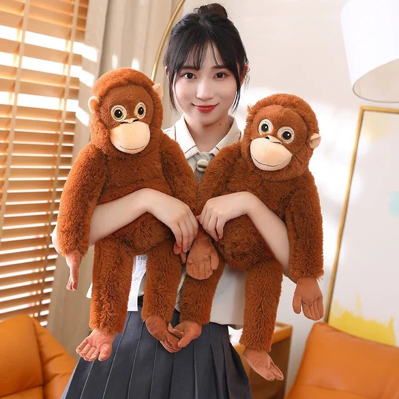 Adorable Brown Orangutan Plush Backpack - Image 2