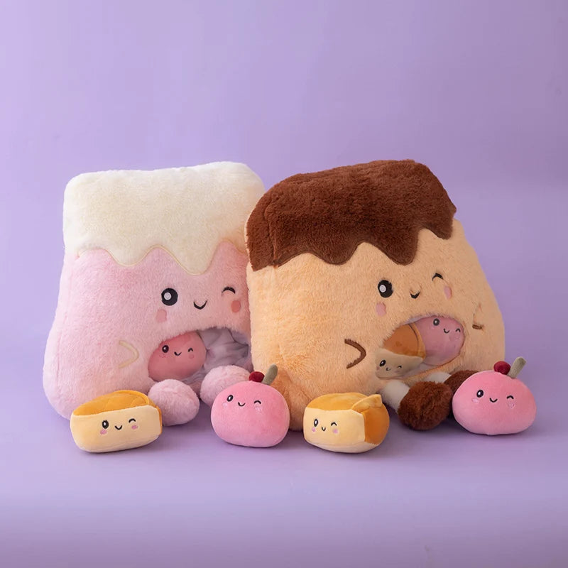 Sweet Custard Plush Pillow with Hand Warmer Pocket - Image 5