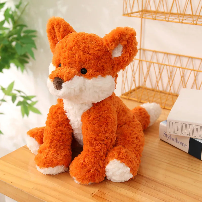 Curly Orange and White Fox Plush Toy - Image 12