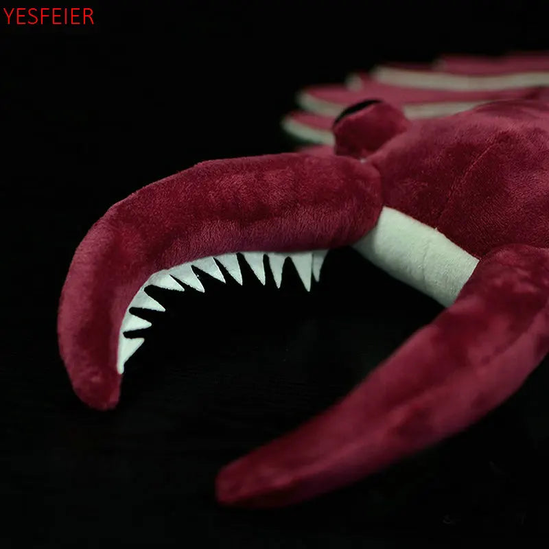 Maroon Anomalocaris Plush with Teeth and Fins - Image 5
