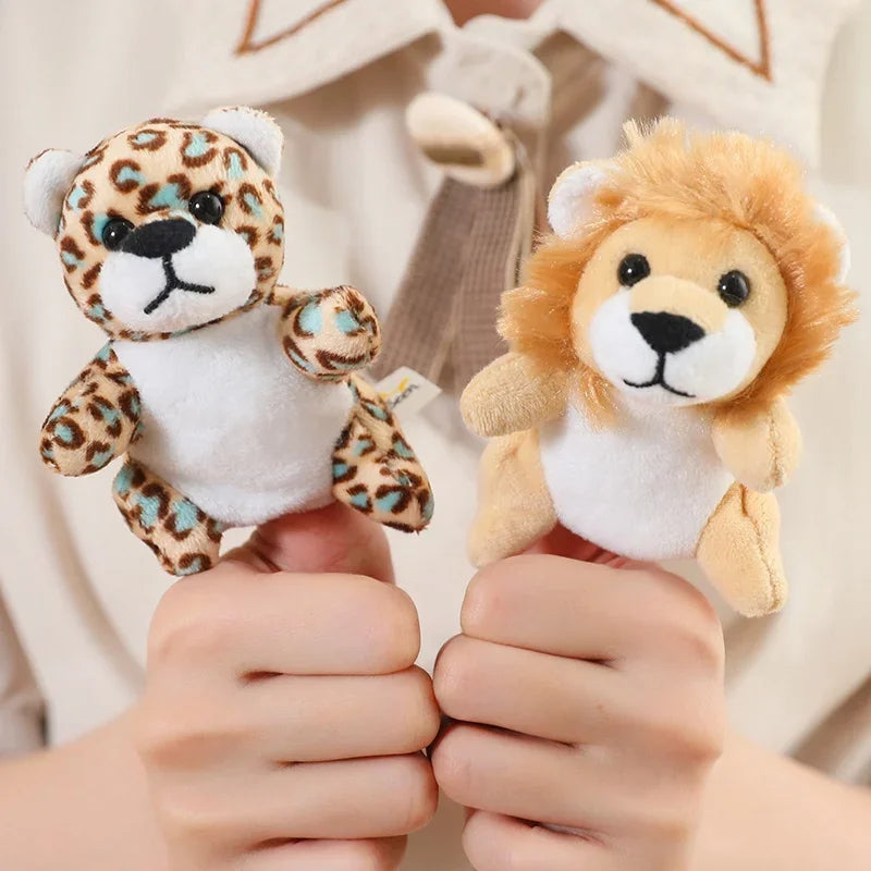 Set of 6 Safari Animal Plush Finger Puppets - Image 4