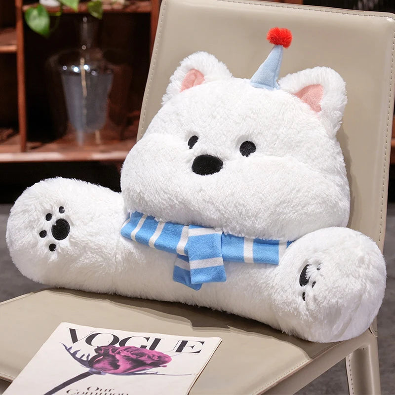 Cute White Plush Bee and Bear Animal Pillow Set - Image 8