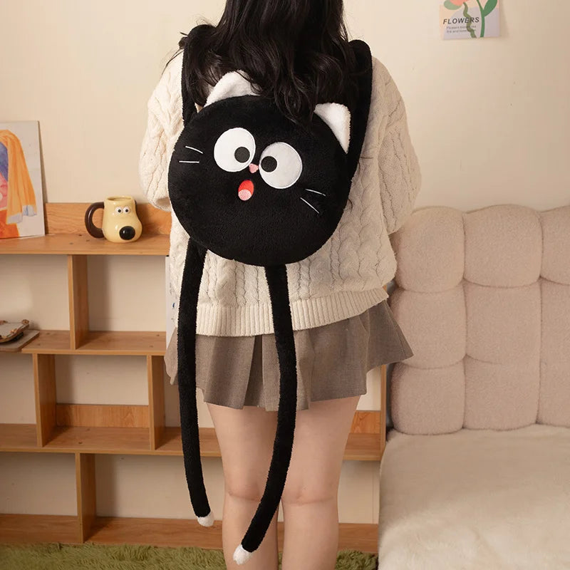 Black Cat Long-Legged Round Plush Toy - Image 4