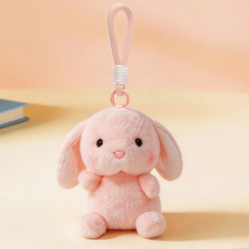 Cute White Chibi Animal Plush Keychain - Image 12