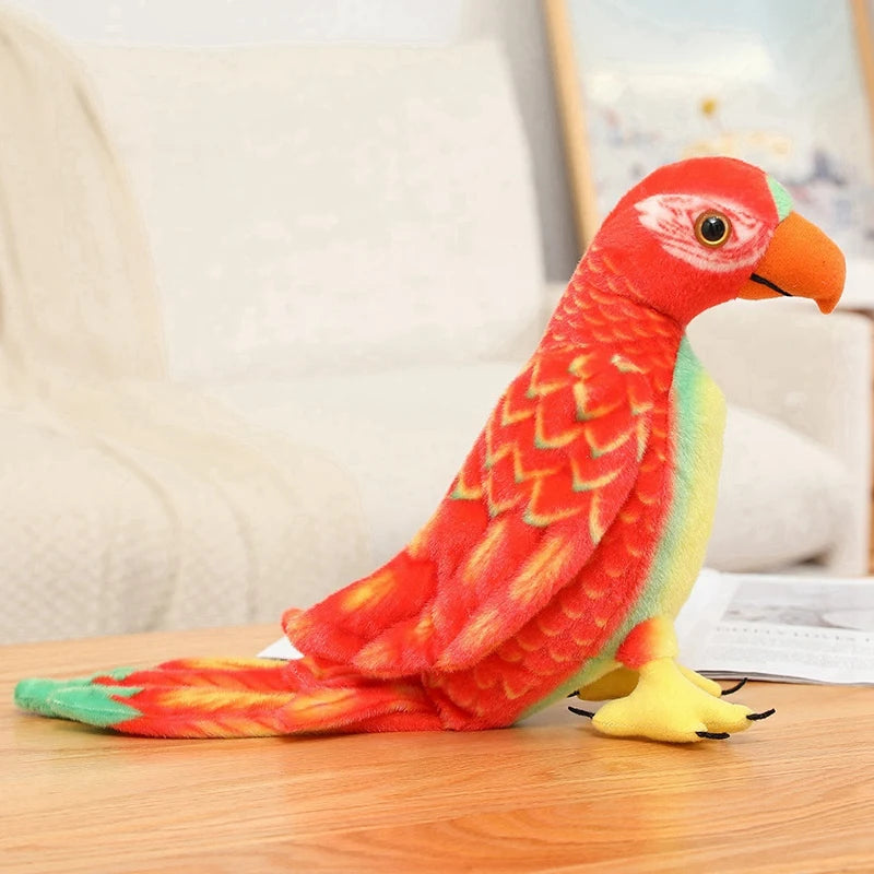 Colorful Blue and Yellow Parrot Plush Toy - Image 10