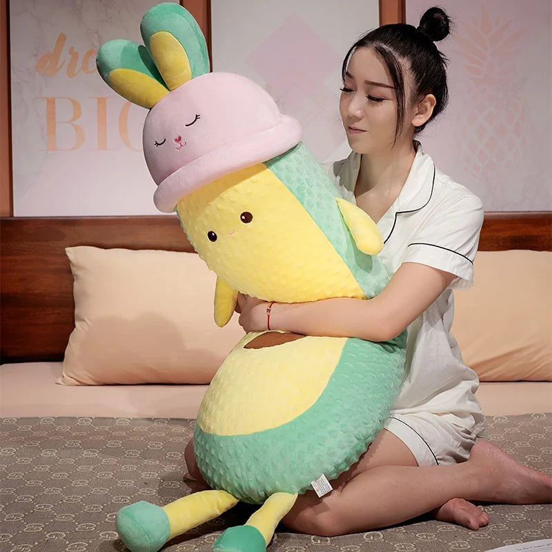 Soft Kawaii Watermelon and Radish Plush Pillow - Image 2