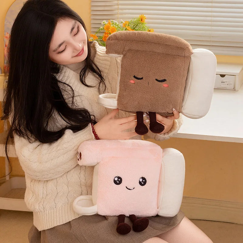 Adorable Brown Toast Plush with Sleepy Face - Image 4