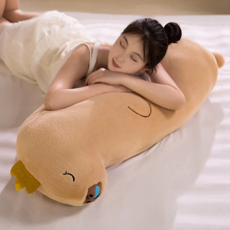 Tan Crowned Capybara Long Plush Pillow - Image 3