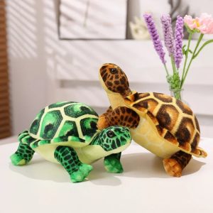 Realistic Soft Sea Turtle Plush with Segmented Shell