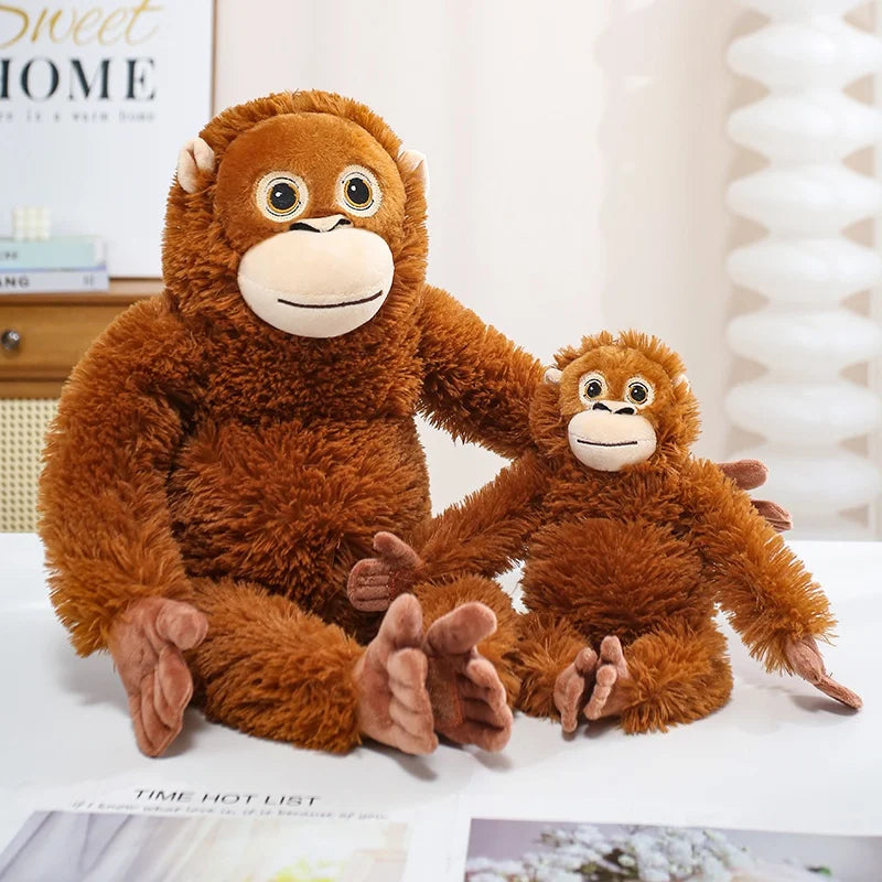 Soft Red-Brown Hugging Orangutan Plush - Image 4