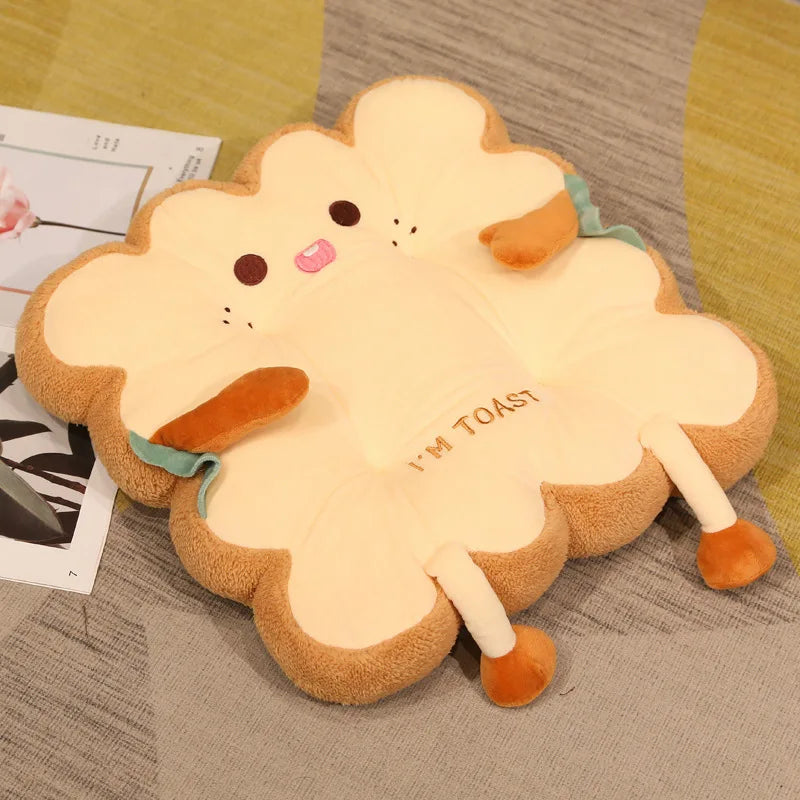 Kawaii Soft Toast Bread Slice Plush Pillow - Image 6