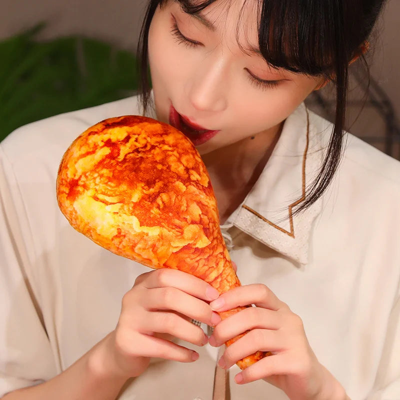 Realistic Fried Chicken Drumstick Plush Pillow - Image 5