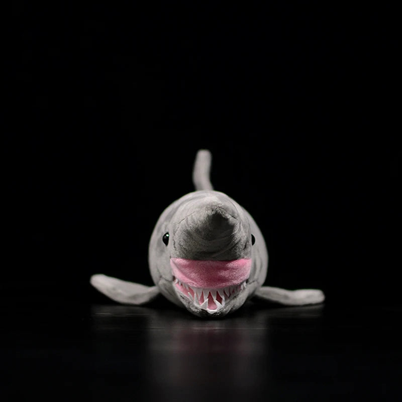 Gray Shark Plush with Pink Mouth and Sharp Teeth - Image 6