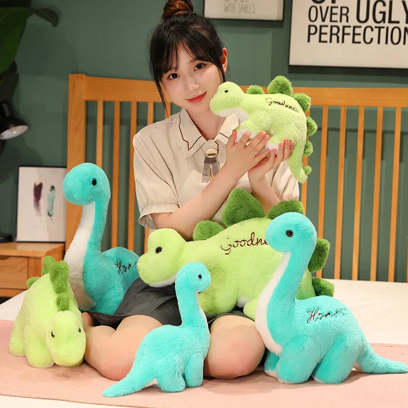 Lime Green Stegosaurus Plush with Goodness - Image 2