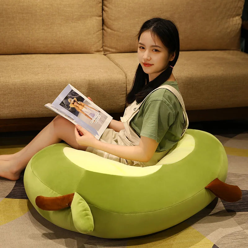 Cute Giant Avocado Plush Toy with Face - Image 3