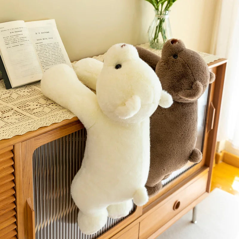 Soft Giant White Plush Bear Cuddle Pillow - Image 2