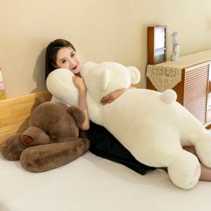Soft Giant White Plush Bear Cuddle Pillow