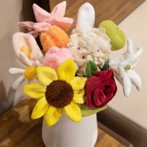 Vibrant Multi-Color Plush Assorted Flower Bouquet