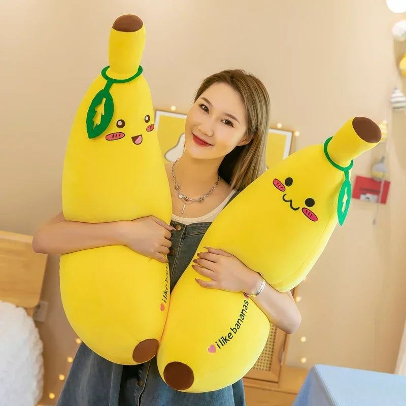 Bright Yellow Kawaii Banana Cuddle Pillow - Image 6