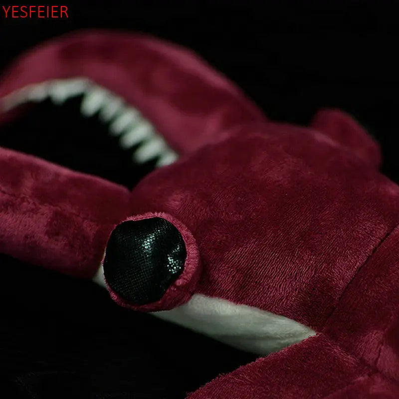 Maroon Anomalocaris Plush with Teeth and Fins - Image 6