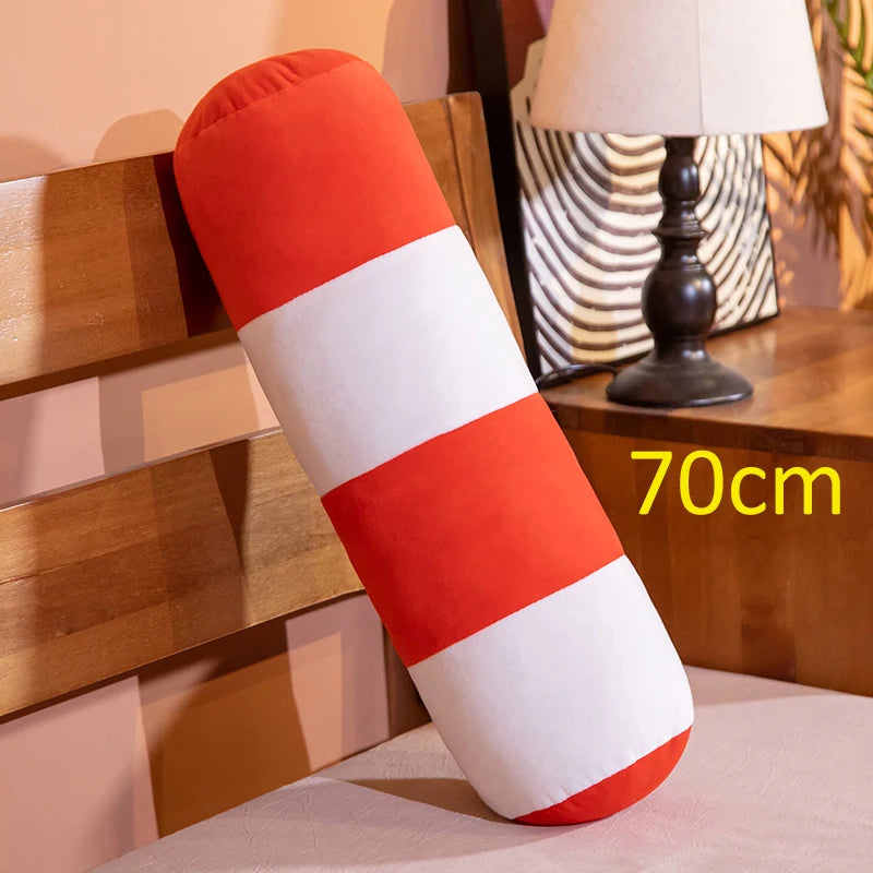 Fun Orange and White Traffic Cone Plush Pillow - Image 7