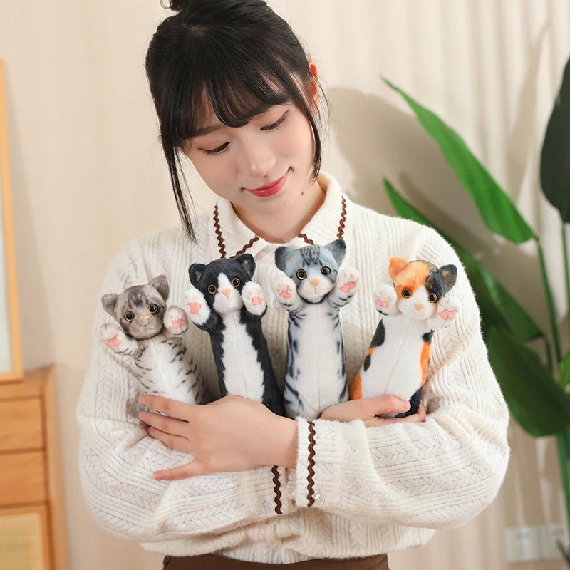 Adorable Standing Cat Plush with Raised Paws - Image 5