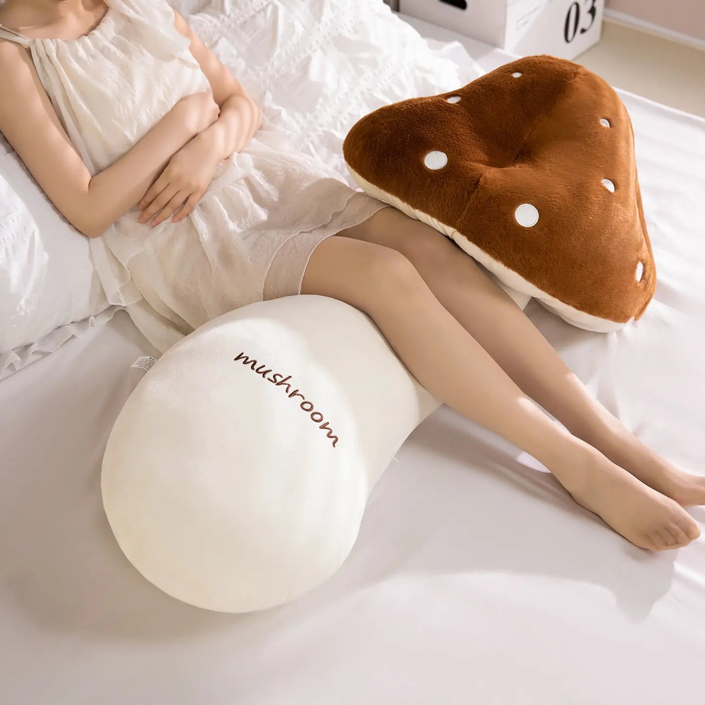 Cute Soft Mushroom Body Pillow Plushie - Image 3