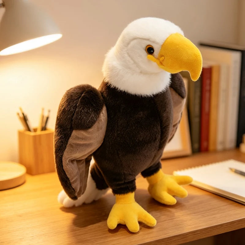 Plush Bald Eagle with White Head and Yellow Beak - Image 6