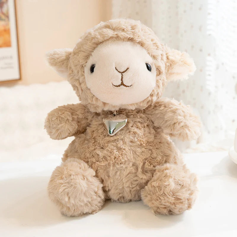 Lavender Curly Plush Lamb with Heart Charm - Image 9