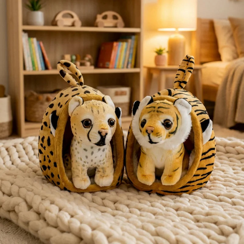 Safari Plush Animal Set with Matching Dens - Image 3