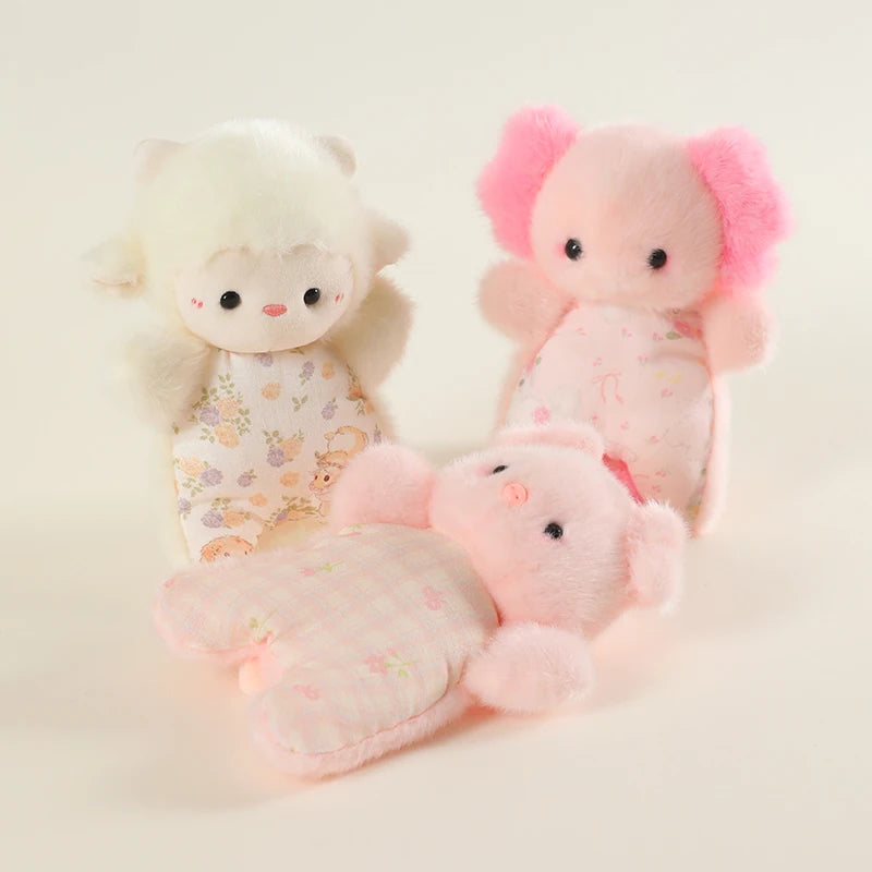 Pastel Plush Animal Toys with Patterned Bodies - Image 3