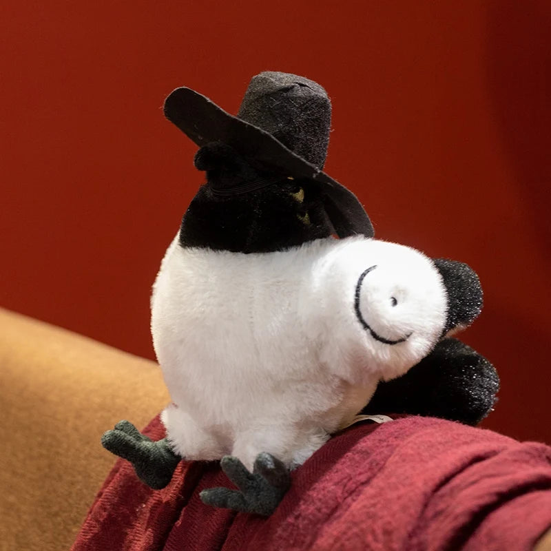 Black and White Plush with Top Hat and Big Eye - Image 4
