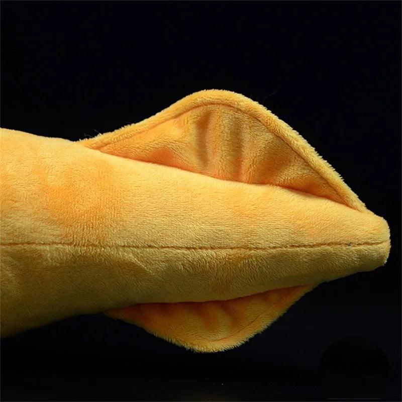 Yellow Sandworm Plush Toy with Open Mouth - Image 2