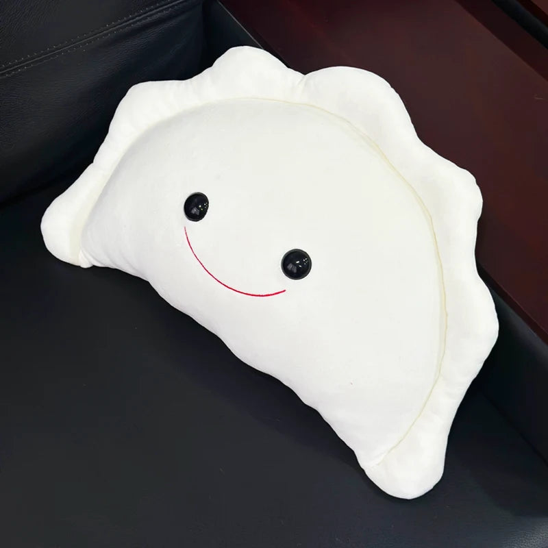 White Dumpling Plush Pillow with Happy Face - Image 4