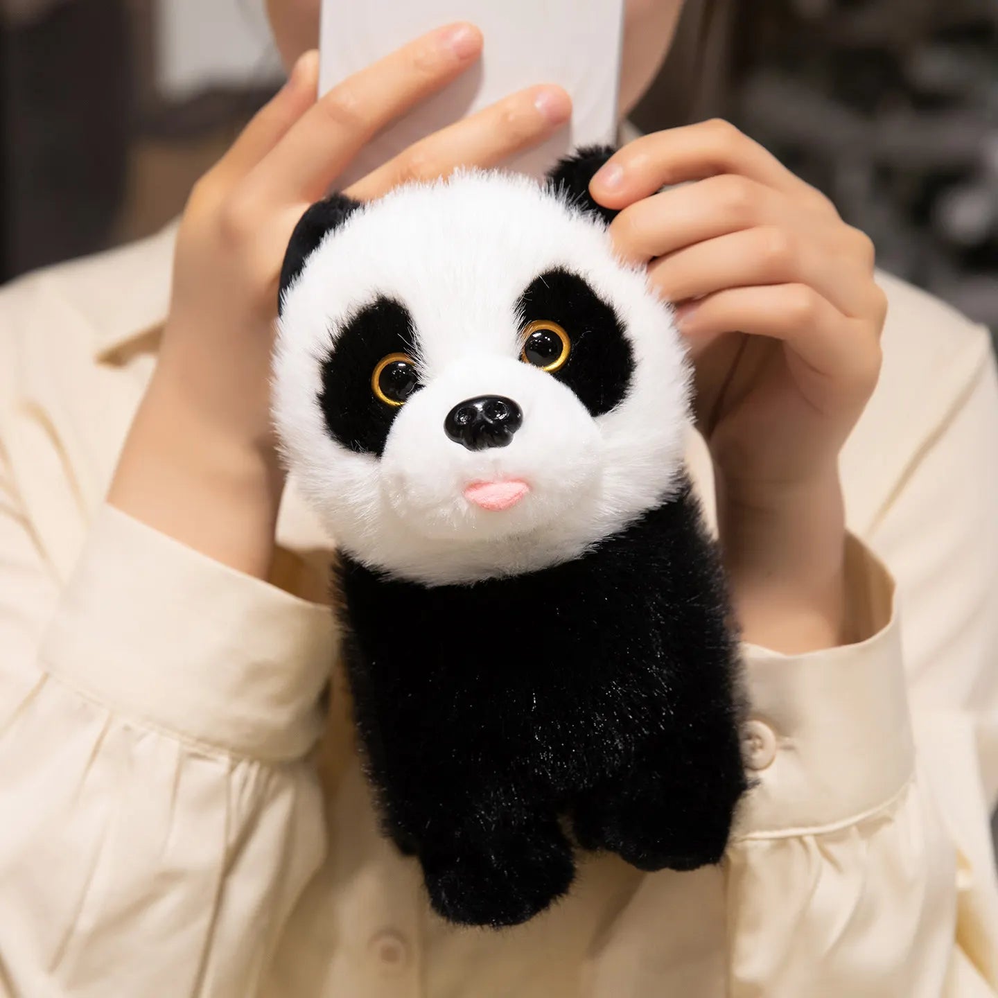 Adorable White Tiger Plush with Blue Eyes - Image 6
