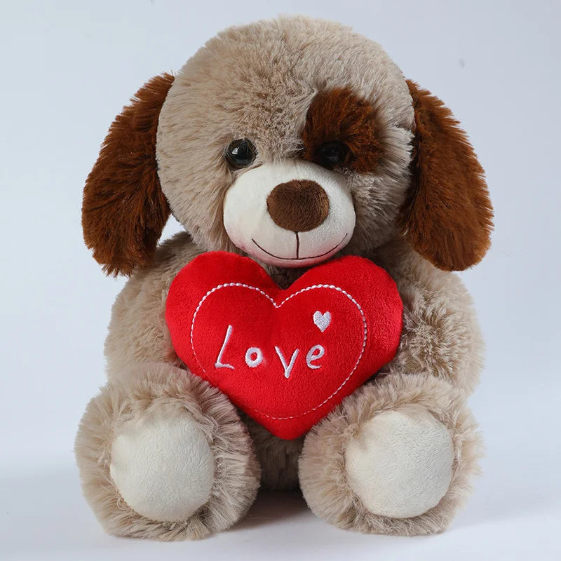 Soft Tan Plush Teddy Bear with Red 'Love' Heart - Image 9