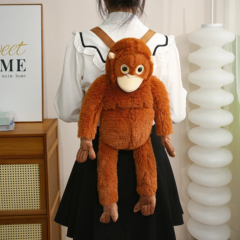 Cute Orangutan Plush Backpack and Matching Bag - Image 7