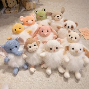 Cute Knitted Animal Faux Fur Keychain