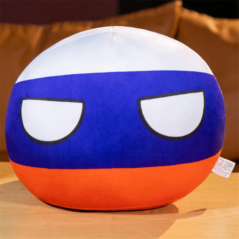 French Countryball Plush Toy with Mustache - Image 12