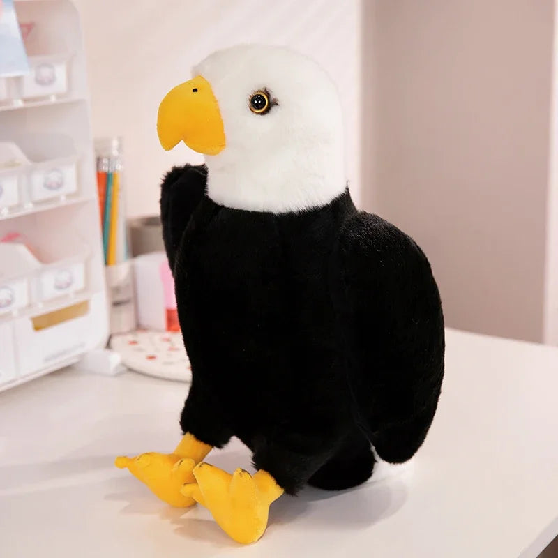 Realistic Snowy Owl and Bald Eagle Plush Birds - Image 8