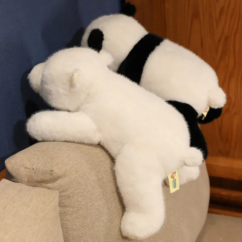 Cute Black and White Sitting Panda Plush - Image 3