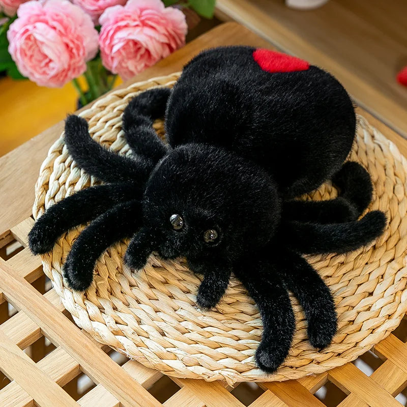 Cute Fuzzy Spider Plush with Red Heart - Image 10