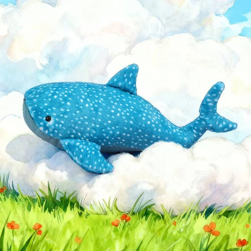 Blue Polka Dot Whale Shark Plush Toy - Image 6
